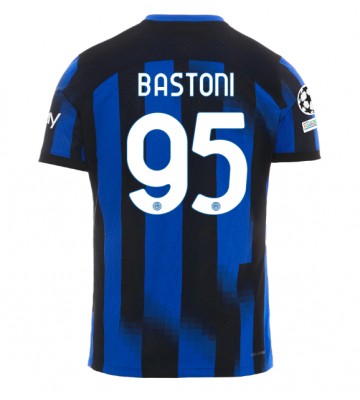 Inter Milan Alessandro Bastoni #95 Hjemmebanetrøje 2023-24 Kort ærmer